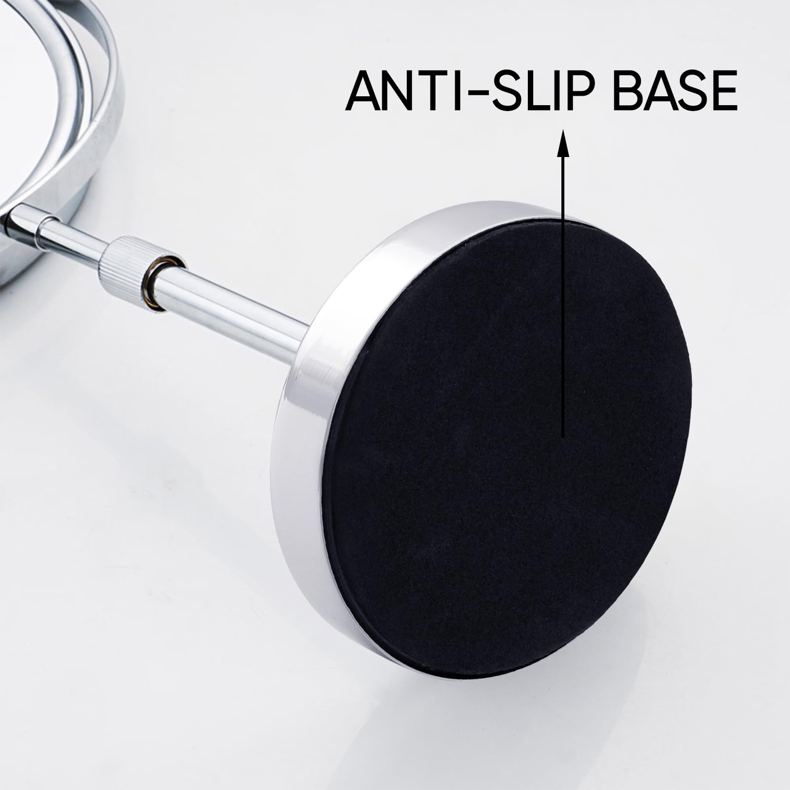 Nicesail 19 Inch Tall Makeup Mirror with 10X Magnification  Make up Mirror 8 Inch Double-Sided  Table Mirror with Pedestal for Shaving  Standing Mirror Height Adjustable Chrome Finish (8 Inch  10X)